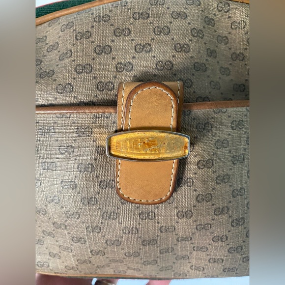 Vintage Gucci Micro GG Monogram Canvas Leather Crossbody Bag - Picture 15 of 16